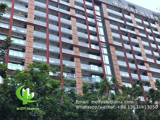 panneau de balcon en métal panneau de décoration perforé en aluminium pour mur rideau façade revêtement panneau de mur