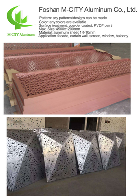 Panneau décoratif perforé en aluminium pour revêtement de façade de mur de rideau panneau mural perforé de 3 mm d'épaisseur