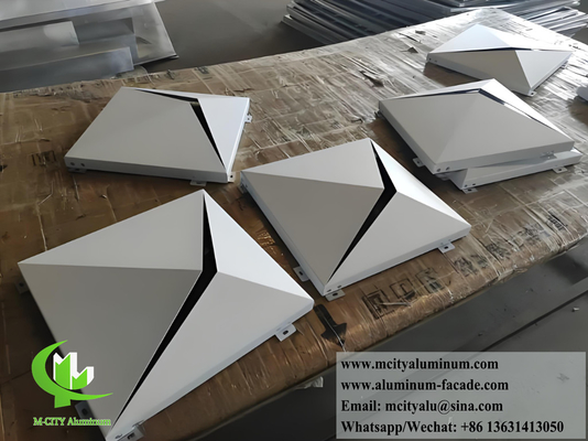 Panneaux de revêtement métallique architectural Forme 3D pour panneaux muraux extérieurs