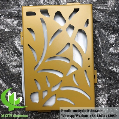 architectural aluminum facade for wall cladding powder coated RAL color gold color le revêtement de la façade est en aluminium