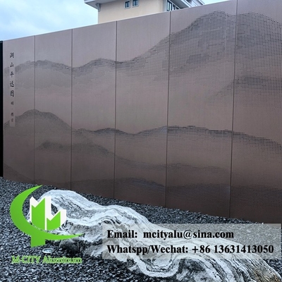 Panneau en aluminium architectural pour revêtement de façade perforation personnalisée