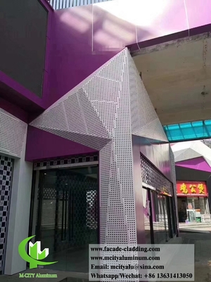 Façade métallique Panneau de revêtement en aluminium de 3 mm d'épaisseur pour la décoration de façade de mur de rideau