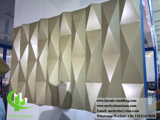 Panneaux métalliques 3D en feuille d'aluminium pour revêtement de murs