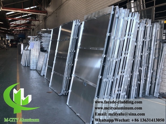 Paroi de rideau de panneau métallique en aluminium massif pour revêtement de façade fluorocarbone durable