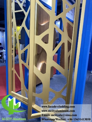 Écran métallique architectural avec des motifs de découpe laser