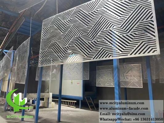 Écrans métalliques découpés au laser en aluminium pour la décoration de bâtiments