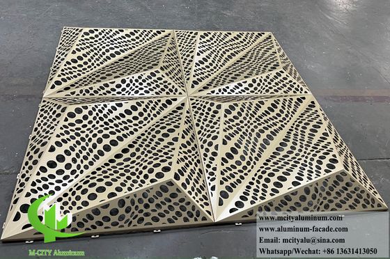 Bon prix Conception de façade 3D tôle métallique revêtement d'aluminium tôle perforée en ligne
