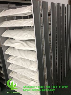 Bon prix revêtement en poudre Lamelle en aluminium architectural à forme elliptique pour fenêtre de façade système fixe en ligne