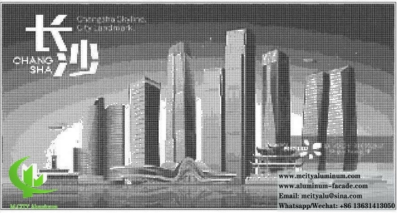 Façade métallique perforée en Cnc architecturale en feuille d'aluminium revêtement de mur extérieur