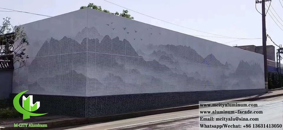 Façade métallique perforée en Cnc architecturale en feuille d'aluminium revêtement de mur extérieur