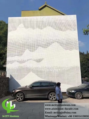 Plaque métallique perforante en poudre d'écran d'aluminium revêtue pour panneau mural externe