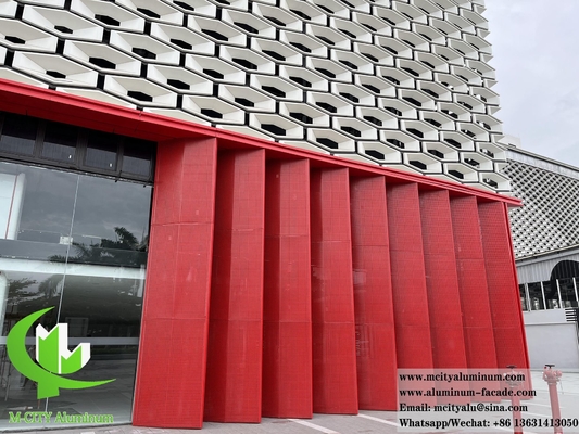 Perforation des façades métalliques en aluminium massif revêtement de mur comme l'ombre de soleil Louver
