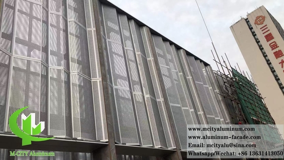 Réseau métallique à feuille perforée en aluminium pour la décoration de façades