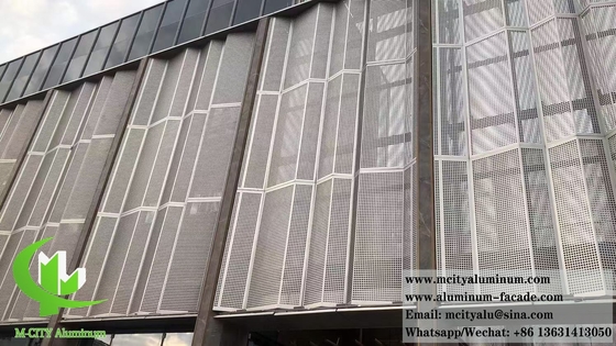 Réseau métallique à feuille perforée en aluminium pour la décoration de façades