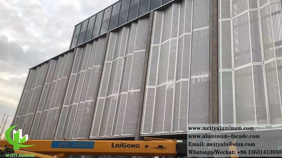 Réseau métallique à feuille perforée en aluminium pour la décoration de façades