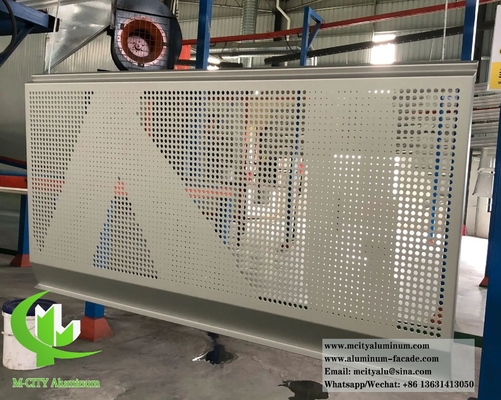 Panneaux métalliques perforés en aluminium massif revêtement PVDF durable anti-rouille résistant à l'eau