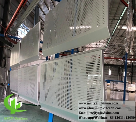 Plaque métallique perforante pour revêtement mural avec revêtement en poudre de panneau d'aluminium solide à motif