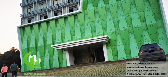 Le revêtement des murs en métal 3D en forme de feuille d'aluminium architectural pour les façades des murs Système anti-rouille
