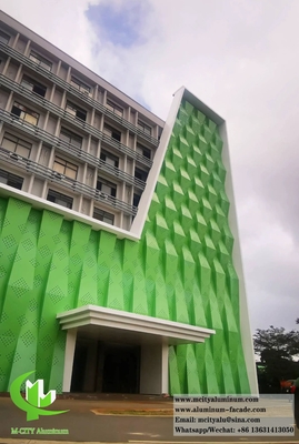 Le revêtement des murs en métal 3D en forme de feuille d'aluminium architectural pour les façades des murs Système anti-rouille