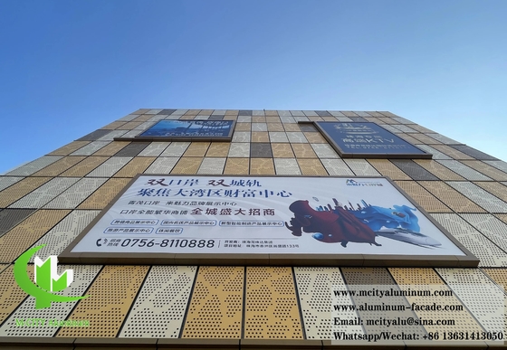 Panneau d'aluminium Écran décoratif murale revêtement en aluminium massif Utilisation extérieure
