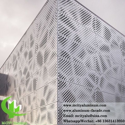 revêtement métallique feuille perforée en aluminium façade plafond revêtement mural décoration