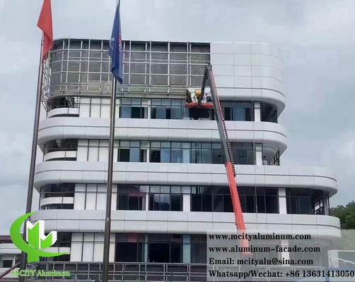 Système de façade en feuille d'aluminium revêtue de métal extérieur en poudre de 3 mm