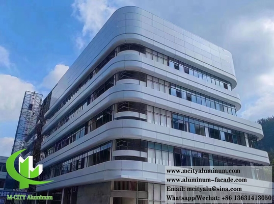 Système de façade en feuille d'aluminium revêtue de métal extérieur en poudre de 3 mm