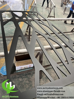 Panneaux d'aluminium à écran métallique à découpe laser pour la décoration de murs de façade