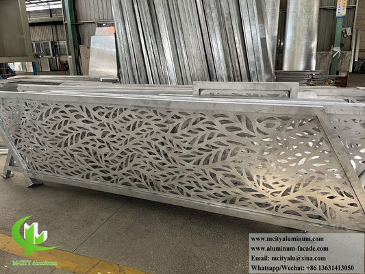 Coupe laser de la clôture en métal feuille d'aluminium avec motif 5 mm d'épaisseur Décoration extérieure
