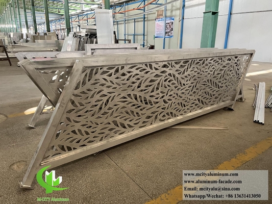 Coupe laser de la clôture en métal feuille d'aluminium avec motif 5 mm d'épaisseur Décoration extérieure