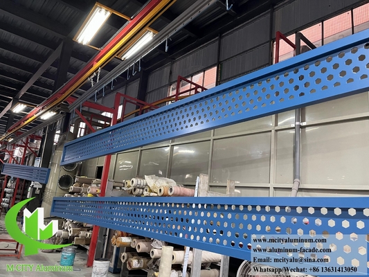 Aile d'aluminium avec feuille perforée décoration extérieure d'ombrage solaire