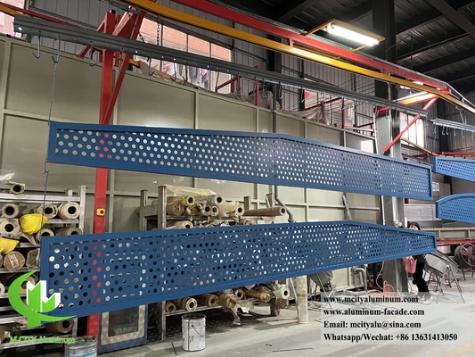Aile d'aluminium avec feuille perforée décoration extérieure d'ombrage solaire