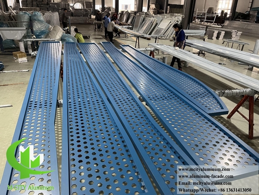 Aile d'aluminium avec feuille perforée décoration extérieure d'ombrage solaire