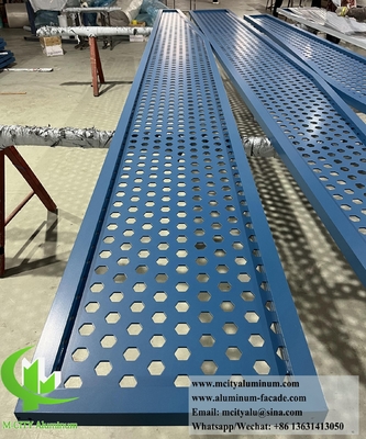 Aile d'aluminium avec feuille perforée décoration extérieure d'ombrage solaire