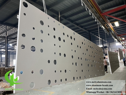 Panneaux d'aluminium à écran métallique à découpe CNC pour système de façade de bâtiment