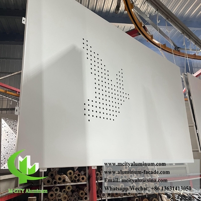 Écran perforant en aluminium pour revêtement de murs de bâtiments couvert de lumière LED