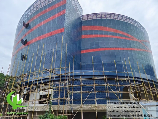 Panneaux de façade perforés en tôle d'aluminium pour décoration extérieure
