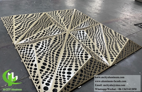 Plaque d'aluminium métallique à façade 3D avec motif de perforation pour la décoration de bâtiments
