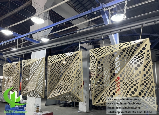 Conception de façade en 3D Panneau en aluminium à écran métallique pour revêtement murale de bâtiment