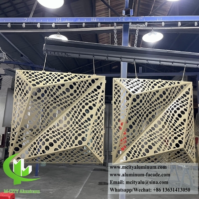 Panneau de revêtement métallique 3D Feuille d'aluminium pour la décoration du système de façade murale Revêtement PVDF