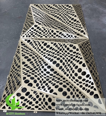 Panneau de revêtement métallique 3D Feuille d'aluminium pour la décoration du système de façade murale Revêtement PVDF