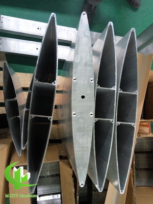 profil de voile en aluminium extrudé Voile aérodynamique en pvdf avec finition gris