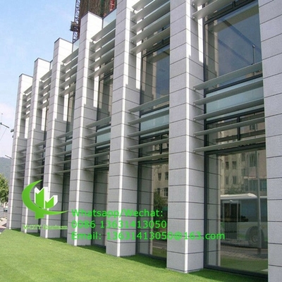 PVDF Architectural Aerofoil fins volets en aluminium avec forme ovale pour fenêtre de façade