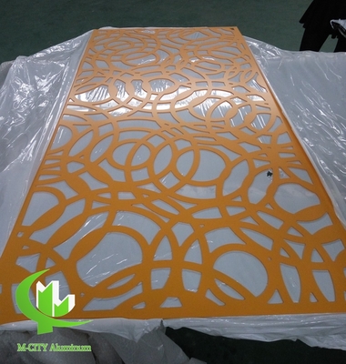 Plaque de panneau mural en aluminium coupé au laser pour la décoration de clôtures panneau perforé à écran