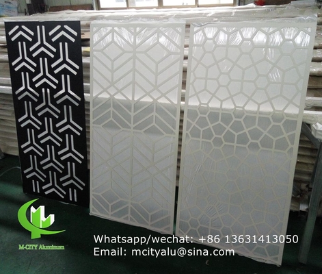 feuille d'écran en aluminium cnc à découpe laser perforée pour la décoration de revêtements muraux