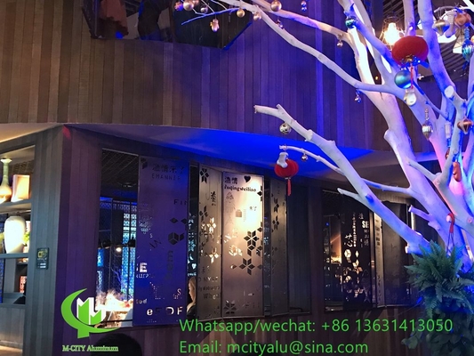 écran de coupe en aluminium avec divers motifs de conception panneau de coupe laser pour fenêtre de façade de balcon