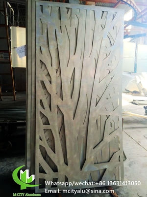 écran de coupe en aluminium avec divers motifs de conception panneau de coupe laser pour fenêtre de façade de balcon