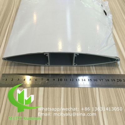 100 mm Horizontale voile solaire fixe architectural voile aéroporté voile en aluminium pour mur de rideau de façade
