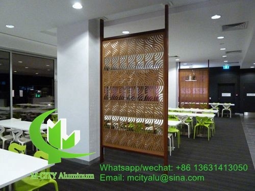 séparateur de salle à écran creux CNC en métal en aluminium pour la décoration d'hôtels à domicile ou de bâtiments commerciaux
