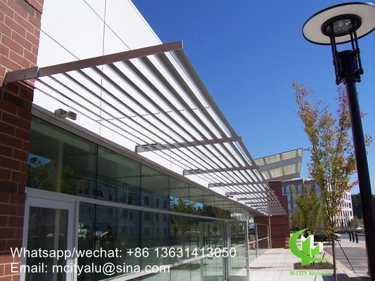 lames de protection solaire en aluminium pour fenêtres ou bâtiments avec profil elliptique